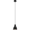 Eglo Leuchten my light Lampadario a sospensione Priddy a forma di cupola in alluminio nero opaco D.15,5 cm 1XE27 49464/20