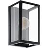 Eglo Leuchten my light Applique Charterhouse in vetro trasparente e alluminio nero opaco moderna squadrata 1XE27 49394/20