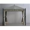 Amicasa Gazebo Giardino 3x3 mt in Ferro con Teli Laterali Zanzariera e Copertura Top - Oregon