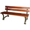 DecHome Panchina da Giardino in Legno e Ghisa 150x58x72h cm
