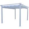 VivaGarden Pergola da Giardino 3x3 Athens in Poliestere e Alluminio colore Bianco - GA802028