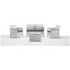 BICA Set da giardino Salotto da giardino in resina effetto Rattan Salottino da esterno completo 4 pezzi: Divano Poltrone Tavolino colore Bianco - Venezia 2
