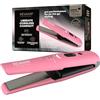 REVAMP Progloss Liberate Compact, Piastra per Capelli Compatta in Ceramica Cordless con Tecnologia Ionica, Infusa con Oli Liscianti Anticrespo, Temperatura 160°C-210°C, Rosa