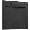 Parama Piatto doccia 80x80 effetto pietra colore nero | Cosmos