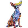 suruim Statua Chihuahua Colorata - Scultura Cane per Soggiorno, Soprammobili Moderni Particolari, Statuetta Decorativa da Kare Design