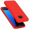 Cadorabo Custodia per Samsung Galaxy S7 EDGE in LIQUID ROSSO - Morbida Cover Protettiva Sottile di Silicone TPU con Bordo Protezione - Ultra Slim Case Antiurto Gel Back Bumper Guscio