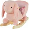DecHome Cavallo A Dondolo Stile Coniglio Seduta Imbottita Suono 33011D DecHome