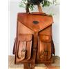 Fatto a mano Borsa da uomo in pelle espandibile borsa zaino vintage per laptop viaggio cam...
