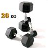Toorx HEX Fitness Manubrio gommato Kg 20