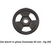 Toorx Set ghisa gommata Kg 200 - DIAM.50 MM