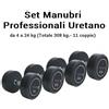 Toorx Set Manubri Professionali Uretano da 4 a 24 kg (Totale 308 kg.- 11 coppie)