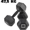 Toorx Manubrio Esagonale Gommato Nero 47.5 Kg