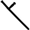 Top ring tonfa nera in plastica - art. 672