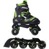 Nextreme Pattini a rotelle trasformabili in pattini in linea 2in1 REVERSE verde lime