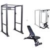 Body Solid Body-Solid Power Rack GPR400 + GLA400 Lat Machine + SFID425 Bench 300 Kg