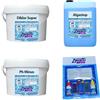 Piscinaonline Kit Standard 30 kg: 10 kg Diklor + 10 lt Algastop + 10 kg Ph Minus + Test kit omaggio