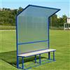 Vivisport Panchina serie economica, modulo da 2 m. - in acciaio verniciato con copertura in policarbonato alveolare - art. 6200 200 Kg