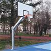 Vivisport Impianto monotubo, installabile basket/minibasket, tabelloni in legno, fissaggio a terra con bussola, struttura smontabile - ART. 4210 220 Kg