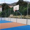 Vivisport Impianto monotubo, installabile basket/minibasket, tabelloni in resina melaminica, fissaggio a terra con bussola, struttura smontabile ART. 4213. 100 Kg