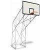 Vivisport Impianto basket a traliccio in acciaio zincato, smontato, fisso con tabellone in legno montato su telaio rinforzato - ART. 4251 100 Kg