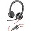 POLY Blackwire 8225 Auricolare Cablato A Padiglione Ufficio USB tipo-C Nero