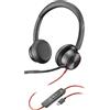 POLY Blackwire 8225 Auricolare Cablato A Padiglione Ufficio USB tipo-C Nero