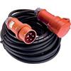 as - Schwabe 60549 - Prolunga elettrica H07RN-F 5 G4, IP44, 400 V, 32 A, per ambienti esterni, con invertitore di fase, a norma CEE, 10 m, colore: Nero