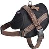 Bobby Easy Safe - Pettorina per cani con medaglietta, Taglia XXS, in Nylon Riflettente con Copri Manto, Chiusura a Fibbia regolabile, Marrone, Misura Giropetto 27-34 cm