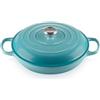 Le Creuset Tegame basso Evolution in ghisa vetrificata, Rotondo, diameter 30 cm, 3.2 l, Blu Caribe, 21180301702430