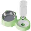 Generic Set di ciotole per cibo per gatti, piatti inclinati, 26 x 16 x 14 cm, in acciaio inox, dispenser automatico per acqua, per gatti, cani, cuccioli e gattini