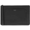 Pineider Pouch Medium Grainer - Daily in Pelle di Vitello Liscia Nero