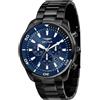 SECTOR Orologio Uomo Sector Oversize R3273602016 Chrono Bracciale Acciaio Nero Blu