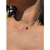 ARGENTO 925 Collana in Argento 925 con Pendente Rosa e Zirconi Brillanti