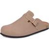 ZUSERIS Zoccoli Uomo Sabot Donna Ciabatte Regolabile Pantofole Comode Scarpe da Giardino Unisex Adulto Sandali Antiscivolo Marrone Scuro EU40