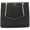 Armani Exchange Madison, Sustainable, Gold Chain Handle, Tote L Donna, Nero, One_Size