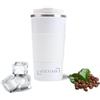 UTILYTAIS Tazza da caffè bianca 510 ml - Bicchiere termico da caffè da asporto - Acciaio inossidabile 304 - Bicchiere termico per bevande antigoccia - Bicchiere ermetico - Senza BPA - Bevande fredde e calde,