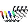 Hirisi Tackle Scambisti per pesca alla carpa, 4 pezzi, luce a LED, spina da 2,5 mm, rimovibile, per pesca scambisti.