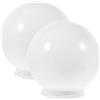 OSALADI 2pcs Paralume Globo Paralume In Acrilico Copre Luce Globi Luminosi Rotondi Copre Lampade Di Ricambio Copertura Per Lampada Parete A Sospensione Bianca (15cm)