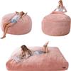 MAXYOYO Pouf letto convertibile da poltrona a letto, divano in schiuma con rivestimento in soffice imbottitura per adulti, adolescenti, ospiti (rosa, 150 x 200 cm)