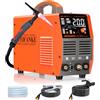 FEIFANKE TIG Saldatrice AC DC 230V 200A Inverter Saldatrice IGBT Impulsi Alluminio Saldatrice 7 in 1 Elettrodo Saldatrice con Display Digitale LED Torcia TIG WP26 per Acciaio Inox Alluminio