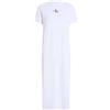 Calvin Klein Donna Abito a T-Shirt Monologo Long Rib Tee con Scollo Rotondo, Nero (CK Black), XXS