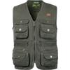 Oralidera Gilet da Pesca Uomo Giubbino da Lavoro Smanicato Gilet da Caccia Fotografia Giubbotti da Reporter Giacca Senza Maniche da Pesca con Zip, Cachi, L