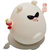 Muitomas, Lampada in Silicone a Forma di Maialino per Bambini, Luce Decorativa Morbida al Tatto per Cameretta, Input DC 4.5V, Bianca