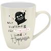 H:)PPY life Tasse mit Motivdruck Nur zuständig für Trallala und Hopsassa, mit Banderole