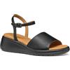 Geox D MELICONIA A, Sandalo con Zeppa Donna, Black, 38 EU