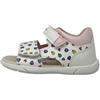 Geox B SANDAL ZAPITO GIRL - Sandalo Bambina, White/Multicolor,