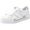 Rieker Frühjahr/Sommer N4902 Sneakers Basse da Donna, Bianco Weiss Fog Silver 81 81, 5 UK