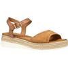 Geox D EOLIE B, Sandalo Piatto Donna, Cognac, 41 EU