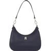 Tommy Hilfiger Donna Borsa a Spalla Logotape con Zip, Blu (Space Blue), Taglia Unica