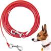 Mi Metty Guinzaglio per cani, 3/6/9/15 m, antimasticazione, per cani di taglia media e grande (rosso, 3 m)